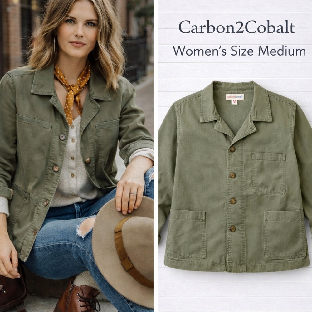 Carbon2Cobalt Army Green Utility Jacket Women’s Medium Nearly New